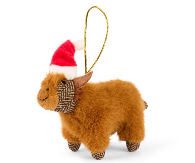 Tweed highland cow Xmas dec website
